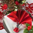 Christmas Table Runner Lace Table Runner with Red Leaves, Christmas Runners for Table, Xmas Table Decorations Tables Flag Holiday Table Runners for Xmas Wedding Party Home Decor