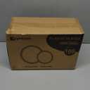 200PCS Gold Plastic Plates, Disposable Party Plates with Gold Rim, Include 100 Dinner Plate and 100 Elegant Dessert Plate for Party and Wedding