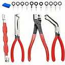 Shrandi Automotive Electrical Disconnect Pliers Set, Depinning Tool for Electrical Terminal & Hose Clip Removal,Professional Automotive Electrical Clip Removal