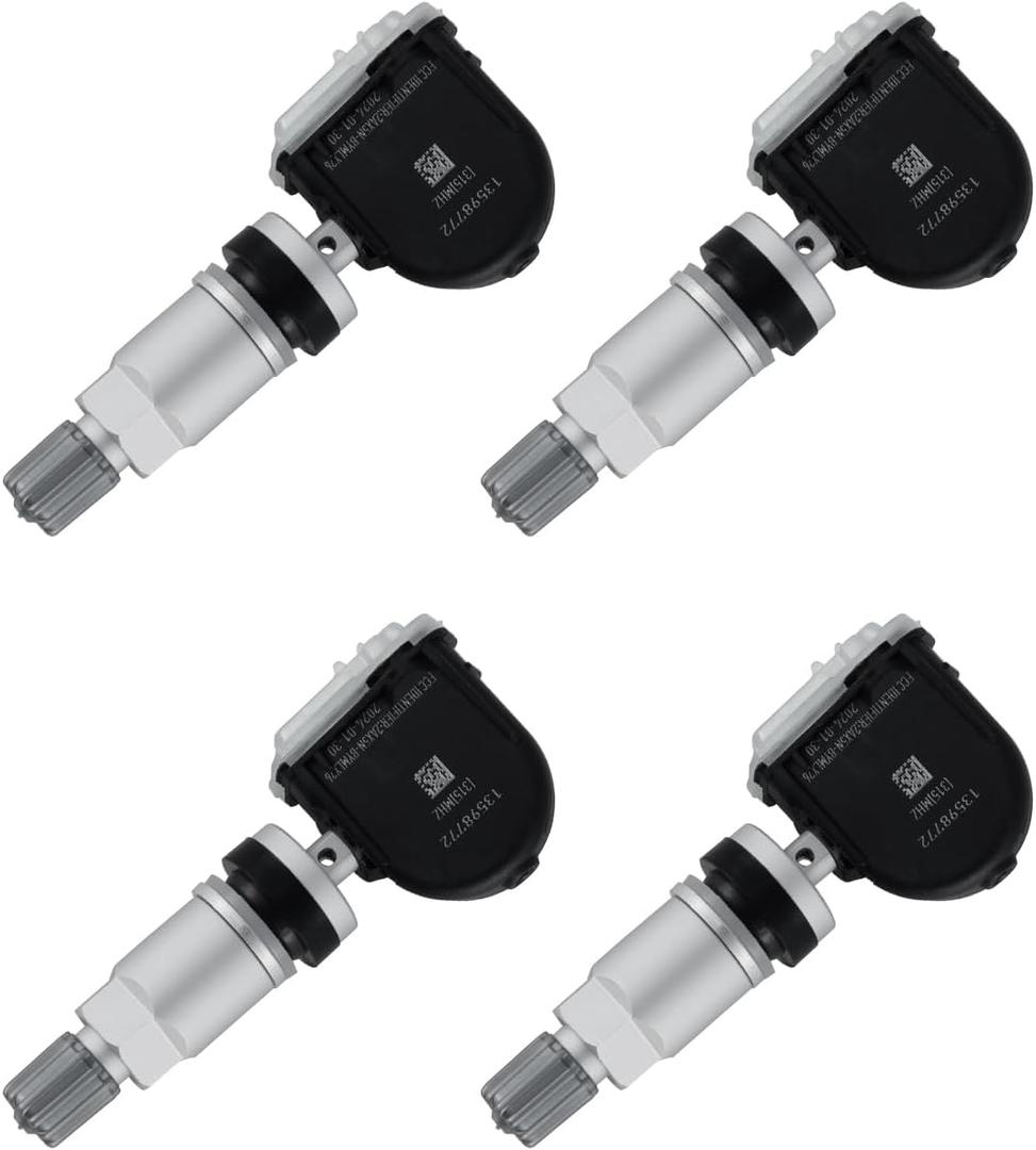 TPMS Sensor, GM 433Mhz Tire Pressure Sensors Replacement for Chevy/Chevrolet Cadillac Buick GMC Replaces# 13598773, 13589601, 13506028, 13594222, 4 Pcs