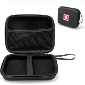 Protective Carrying Case for Portable Nebulizer, Travel Medical Bag with Hard Shell for Inhaler Spacer, Masks, Asthma Accessories Emergency Medicine Storage Bag for Kids and Adults (Black)