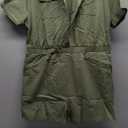 Women's 2025 Summer Casual Mini Short Rompers Shirt Romper, XL
