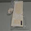 Wireless Keyboard and Mouse Combo, Full-Sized Wireless Keyboard and Adjustable DPI Mouse, 2.4GHz USB Receiver, Keyboard and Mouse for PC, Windows, Desktop, Laptop (Latte Color)