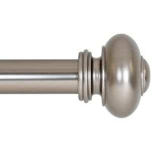 Ivilon Drapery Window Curtain Rod - Knob Design, 1 Inch Rod, 48 to 86 Inch. Satin Nickel