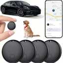 Android GPS Tracker for Vehicles, Hidden Tracking Device for Vehicles, Car Tracker No Subscription Work with Find My, Smart Tag with Audio for Kids, Key, Dogs, Luggage, Bag (Android-2 Pack)