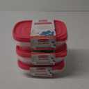 Rubbermaid TakeAlongs Divided Rectangular Food Storage Containers, 3.7 Cup, Tint 3 Packs