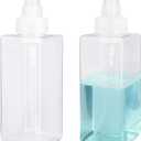 UUJOLY Foaming Soap Dispenser 650ml (22oz) Refillable Plastic Pump Bottle for Liquid Soap, Shampoo, Body Wash (2 Pcs) (Clear)