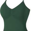 VOYJOY Impact Longline Strappy Top Workout Tank Tops for Women Impact Gym Sports Bra Camis (Medium, Eden Green)