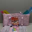 TIASUSAN American Mahjong Game Set, 166 Pink Tiles, Pink Bag and Entire Accessories, 4 All-in-One Rack/Pushers, Mahjong Tiles Set