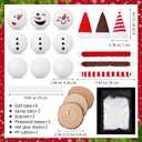 Soulchen 3 Set Golf Snowman Ornament DIY Kits Christmas in July Craft Ornaments Funny Emotion Face Golf Ball Gifts Build a Snowman Indoor Decor for Christmas in July Stuffers Toys Favors