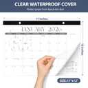 2 x 2026 Desk Calendar, Large Desktop/Wall Monthly Calendar (Jan. 2026 - Jun. 2027) 17'' x 12'' School Year Desk Planner for Teacher Family School Office Supplies (Black)