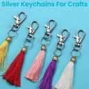 LEOBRO 60PCS Lobster Claw Clasps and Key Rings, 30PCS Keychains Clips and 30PCS Key Chain Ring, Keychain Making kit for Key Chain, Jewelry Making, Art Crafts, Silver