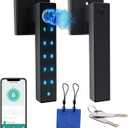 Fingerprint Door Lock, Smart Door Knob, Keyless Entry Door Lock with Handle, Fingerprint, Passcode, Keypad, APP, IC Card for Bedroom, Apartment, Hotel, Office (Black)