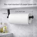 Paper Towel Holder, Self Adhesive or Screw Mounting, Black Wall Mount SUS304 Stainless Steel Paper Towel Holder Under Cabinet for Kitchen, Counter, Cabinet, Bathroom