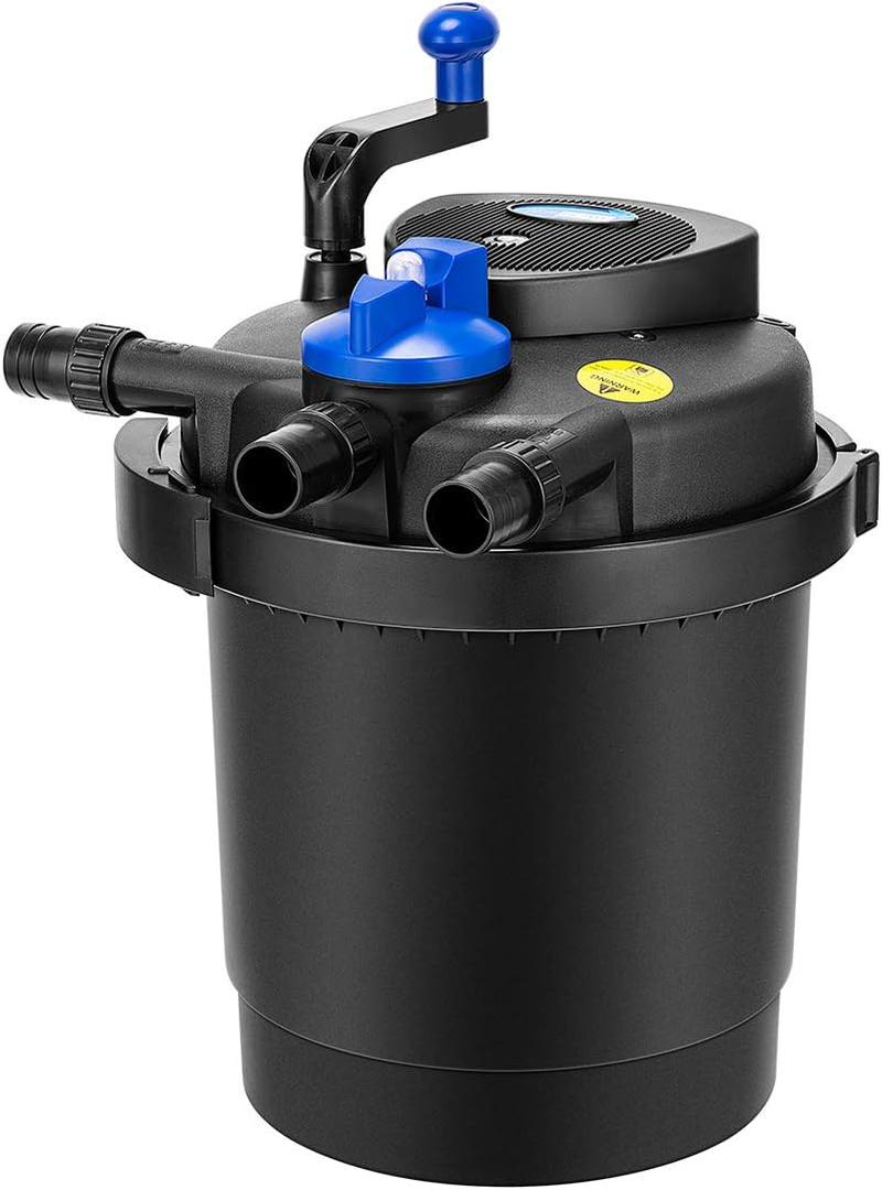 VIVOHOME Pressurized Biological Pond Filter, 1840GPH Suitable for Koi Ponds up to 1000 Gallons or Ornamental Ponds up to 2100 Gallons (1840 GPH)