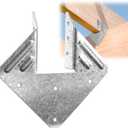 50 Pack 16-Gauge Hurricane Ties for Rafter, Heavy Duty Hurricane Straps, Robust Hot Dip Galvanized Rafter Ties Brackets, Joist Hangers for 2X Deck Joists