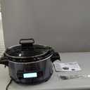 Hamilton Beach Portable 6 Quart Set & Forget Digital Programmable Slow Cooker with Lid Lock, Temperature Probe, Dishwasher Safe Crock & Lid, Black Stainless (33866)