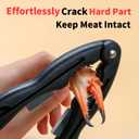 2PCS Crab Crackers and Tools Multifunctional Crab Leg Crackers Efficient Lobster Crackers Sturdy Seafood Crackers and Tools Portable Lobster Crackers and Picks Set Crab Claw Crackers
