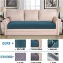 H.VERSAILTEX Super Stretch Individual Seat Cushion Covers Sofa Covers Couch Cushion Covers Slipcover Sets Thick Jacquard Textured Twill Fabric (1 Piece Sofa Cushion Cover, Deep Teal)