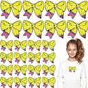Suncalla 24 Pcs Pencil Bow Sequin Iron on Patches for School Teacher, 2.4 x 2 inches / 6 x 5 cm
