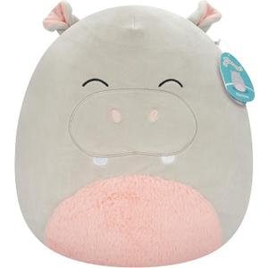 Squishmallows Original 16in Harrison The Hippo with Closed Eyes and Fuzzy Belly Official Jazwares Plush (Large)