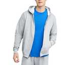 Hanes Mens Hoodie, Ecosmart Fleece Full-zip Zip-up Hooded Sweatshirt For, Ash, Medium USPS