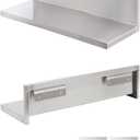 Stainless Steel Wall Shelf 8.6"x16" 50LB, 2 Packs L-Shaped Commercial Wall Mount Floating Shelving for Kitchen, Restaurant, Home