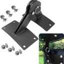 Stainless Lid Hinge Kit Compatible with Weber Smokey Mountain Grill 18.5" & 22.5" Model, One Touch BBQ Quick Release - Let The Lid Connect to The Grill, Black