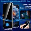 2 x 3 Pack Privacy Screen Protector for Samsung Galaxy S26 Ultra Tempered Glass + 2 Pack Camera Lens Protector, True 25Anti Spy, Military Grade Shatterproof, 9H+ Hardness, Auto Alignment Frame 6.9" (Black)