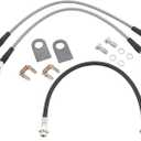 Braided Stainless Steel DOT Brake Lines & Rear Brake Hoses Kit, 3/8-24 IFF
Built-in 7/16" mounting hole, no bracket required, 16" Brake Hose, Stainless steel braided Teflon® brake lines, Universal