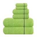 MyOwn Ultra Soft 6 Pack Cotton Towel Set, Contains 2 Bath Towels 28x55 inch, 2 Hand Towels 16x24 inch & 2 Wash Coths 12x12 inch, Ideal Everyday use, Compact & Lightweight 
