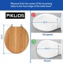 Toilet Seat, Oak Wood, Solid Wood, High Gloss Finish, PIKLiDS (Round)