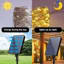 ZPSHYD Solar Battery Box for LED String Lights, Outdoor String Lights Control Panel with DC Charging 8 Remote Control Modes Pack Powered Lithium Panel Light w/Remote Control (3V)