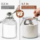 ComSaf 2 Pack 0.7 Gallon (88 Oz) Large Glass Jars with Airtight Lids, Wide Mouth Fermenting Jar for Pantry, Bulk Food Storage Canister for Flour, Sourdough Starter, Pickling, with Scoop