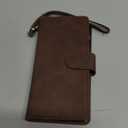 LBYZCASE Case for Galaxy S23 Plus 5G with Card Slots[RFID Blocking],Durable Flip Folio Kickstand Magnetic Closure Leather Zipper Wallet Wrist Strap Women Men Case for Samsung Galaxy S23+ (Coffee)