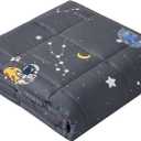 Anfie Weighted Blanket Kids (36"x48" 5lbs), Weighted Blanket Cooling Blanket for Sleeping,Throw Size Breathable Blanket with Premium Glass Bead(Space Grey)