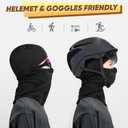 Kids Balaclava Face Mask Ski Mask Full Face Cover Lightweight Windproof UV Protector Neck Gaiter Skiing Cycling Black