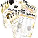 Graduation Party Games - Word Scramble Cards for The Graduate - Graduation Party Decorations 2024 - Gold & Black Grad Party Supplies for High School/College - 30 Game Cards 1 Answer Card(C05)