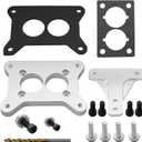 HQPASFY Carburetor Adapter Plate with Throttle Linkage Compatible with Jeep AMC CJ 258 4.2L 6 Cylinder, BBD Carter to Ford Motorcraft 2100 2150 Swap