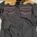 American Trends Mens Western Shirts Long Sleeve Cowboy Shirts for Men Casual Button Down Shirts Country Shirt (Medium, Black)