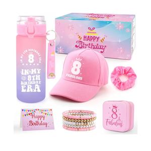 Gifts For 8 Year Old Girls, 8Year Old Girl Birthday Gift 8th Birthday Gift For Girl Ideas For Daughter Niece Sister Granddaughter Cool Things For 8 Year Old GirI Gifts Water Bottle And Baseball Cap