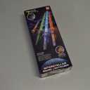 Light Up Sword, Flashing Dueling Sabers for Kids with FX Sound Retractable Blade, 7 Light Color War Warriors Weapon Toy, Cool Halloween Cosplay Costume Party Decoration Christmas Birthday Gift Black