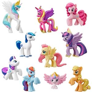 My Little Pony Toy Rainbow Equestria Favorites 10 Figure Collection, Christmas Stocking Stuffers for Kids, Ages 3+ 
