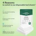 4 Pack Disposable Bed Sheets Queen, Disposable Travel Sheets for Travel with Quilt Cover and Pillowcase, Disposable Bedding Travel Bedding Disposable Sheets for Hotel Hospital
