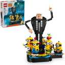 LEGO Despicable Me 4 Brick-Built Gru and Minions Figure, Buildable Minions Toy for Kids, Dancing Despicable Me Toy Figures Playset, Play-and-Display Birthday Gift for Boys and Girls, 75582