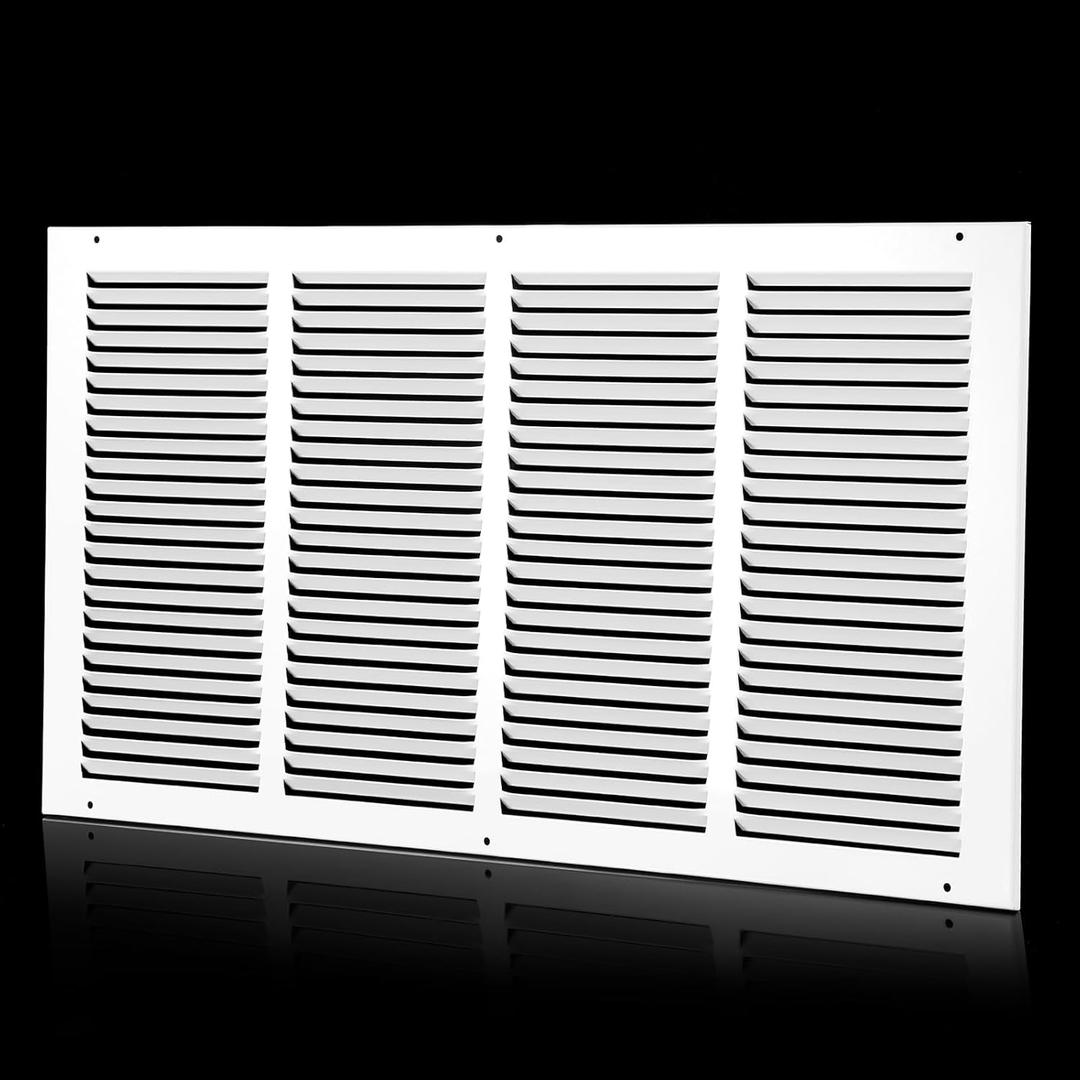 24x14 Return Air Grille(Duct Opening Size),Air Return Vent Cover,Flat Vent Cover,Rejillas De Aire Acondicionado para Casa,Return Air Grilles,Outer Dimensions:25.75"Wx15.75"H(24"Wx14"H, Duct Opening)