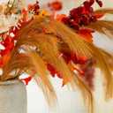 MISSPIN Thanksgiving Decorations - 9Pcs Fall Decor Artificial Flowers Orchid Maple Leaves Stems Set Fall Stems Faux Reed Maple Leaves for Wedding Bouquet Table Centerpieces Autumn