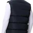 WHN Men's Puffer Vest Outerwear Winter Zipper Quilted Puffy Sleeveless Jacket Outdoor Size M to XXL (L)