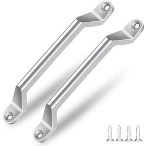 ESUDNT RV Grab Door Handle, Heavy Duty 304 Stainless Steel Metal for Camper, Trailer, Cargo Trailer, Motor Home, Boat, Automotive, Cart (2 Pack, Come with Screws)