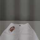 Belle Poque Women Bermuda Shorts Elastic Waist Wide Leg Shorts with Pockets & Belts (Small/Medium, White)